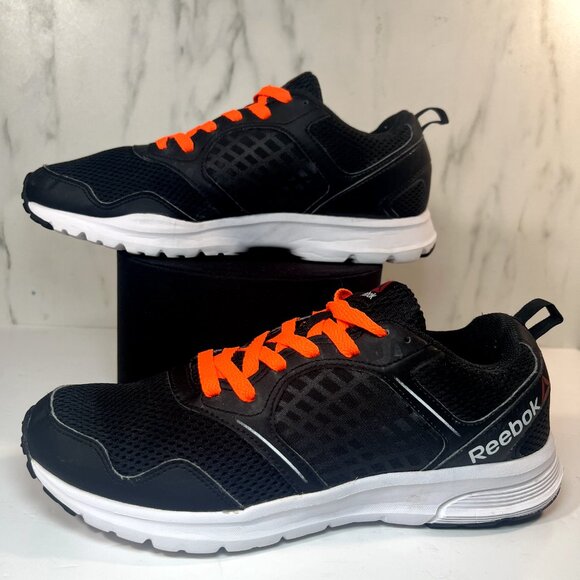 Reebok Rush Shoes Mens Size 9 Black Orange V68011 Sneakers Running - Picture 1 of 13